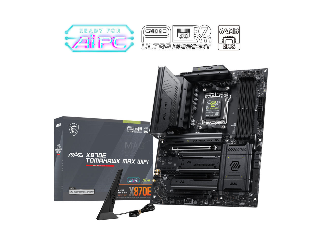 Scheda madre MSI MAG X870E TOM - X870E Atx Motherboard recensione e prezzo